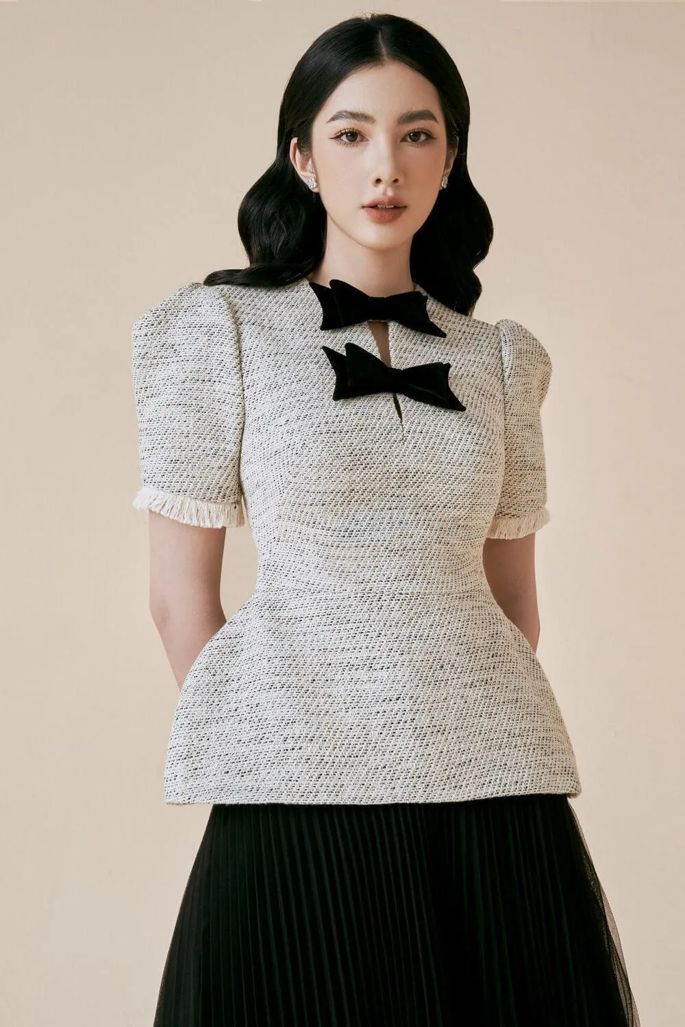 Ribbon Short Sleeves Top