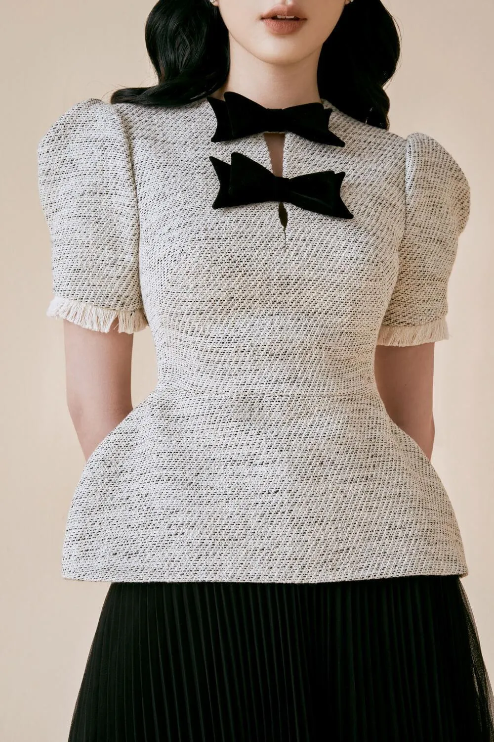 Ribbon Short Sleeves Top