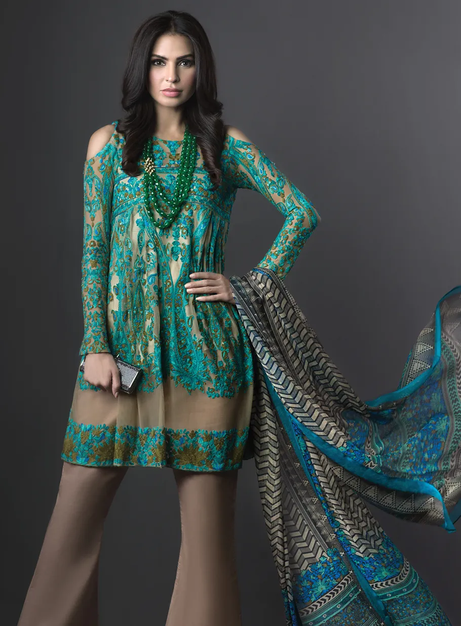 Sana Safinaz Luxury Formal Eid Collection '16 – 02B