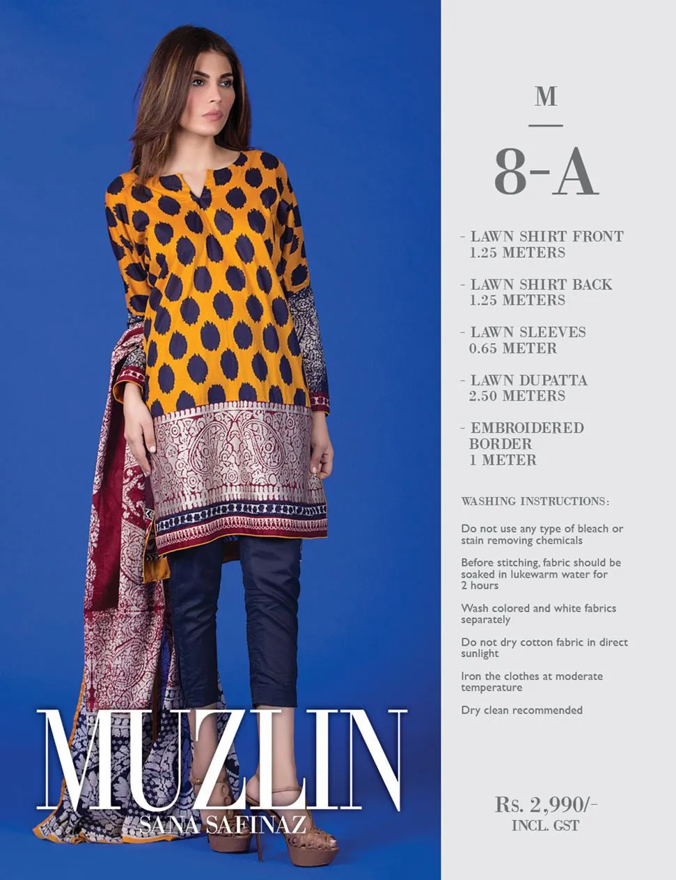 Sana Safinaz Muzlin Lawn Collection – M1-08A