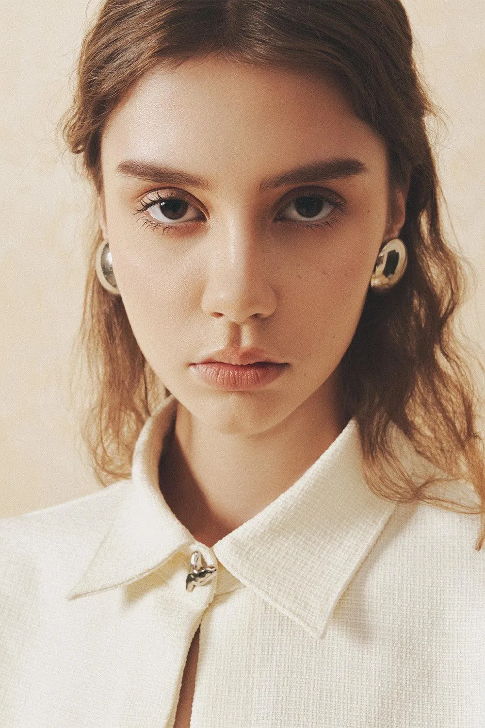 Shelby Straight Cuff Sleeved Tweed Shirt