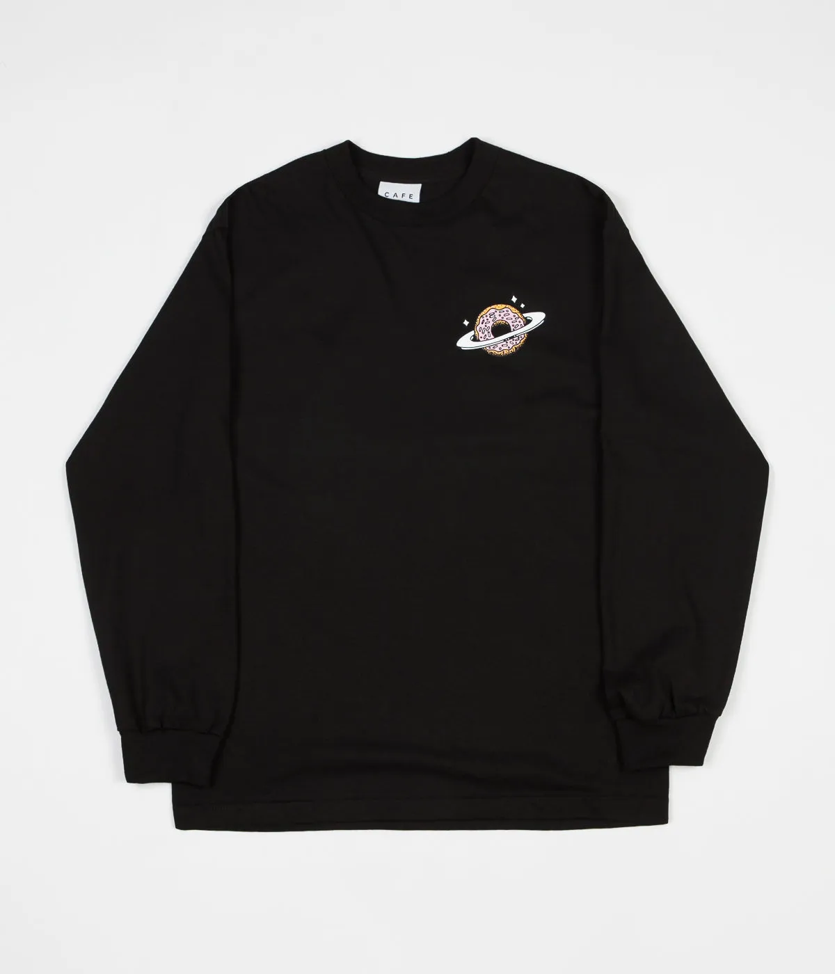 Skateboard Cafe Planet Donut Long Sleeve T-Shirt - Black