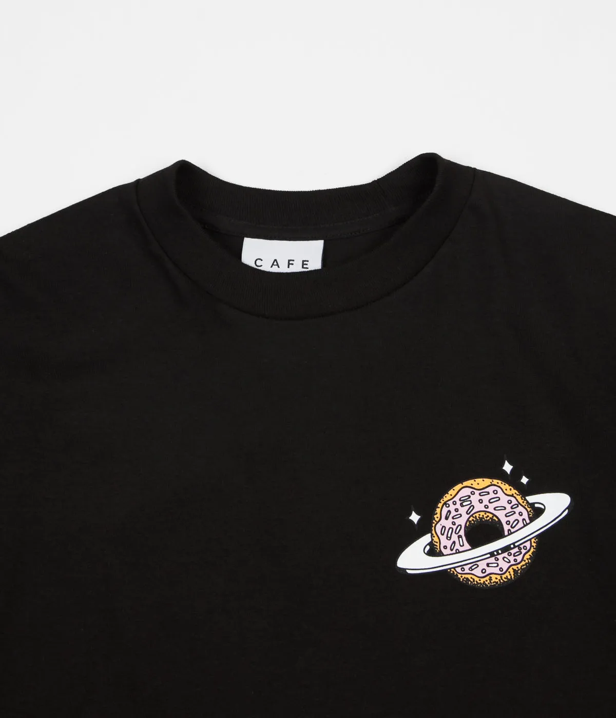 Skateboard Cafe Planet Donut Long Sleeve T-Shirt - Black