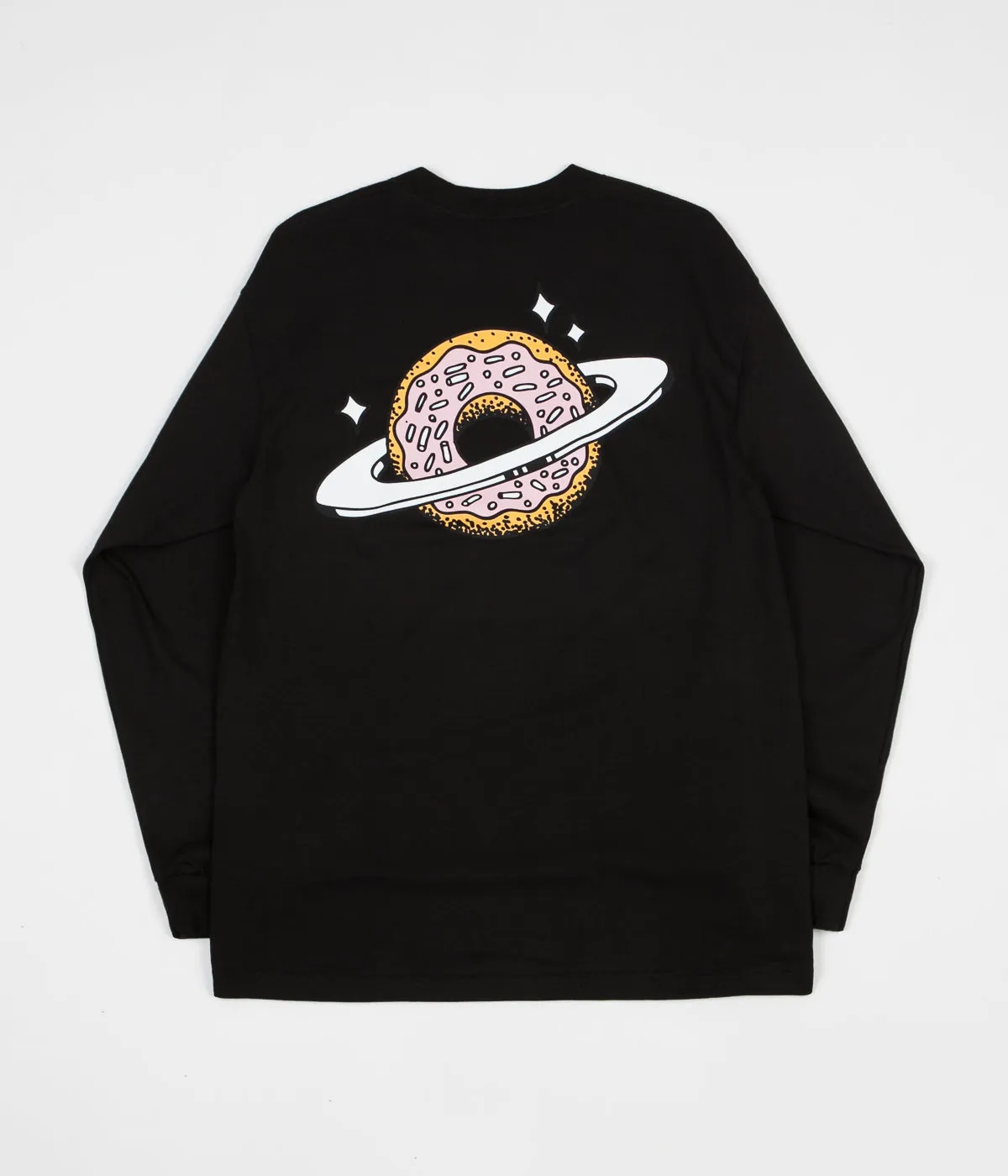 Skateboard Cafe Planet Donut Long Sleeve T-Shirt - Black