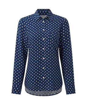 Southwold Shirt - Navy/Oat Spot