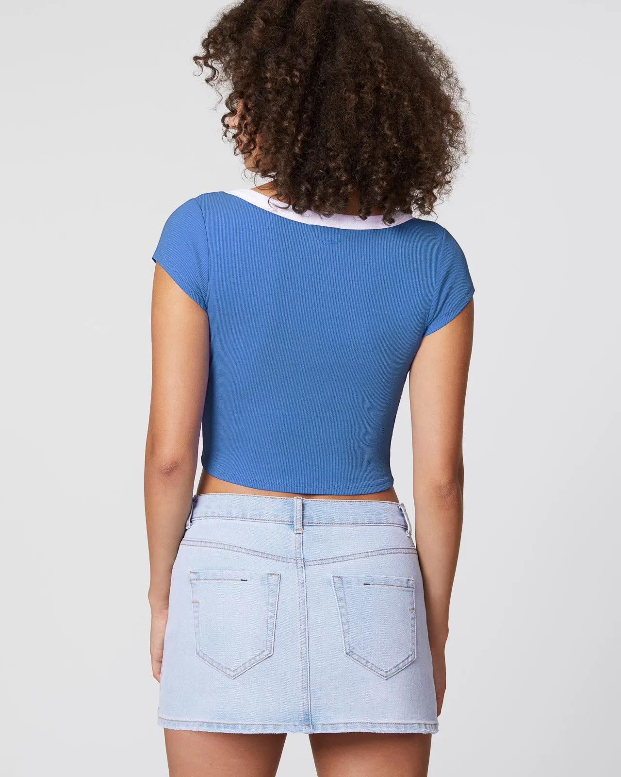 Sunburst Rib Henley Tee