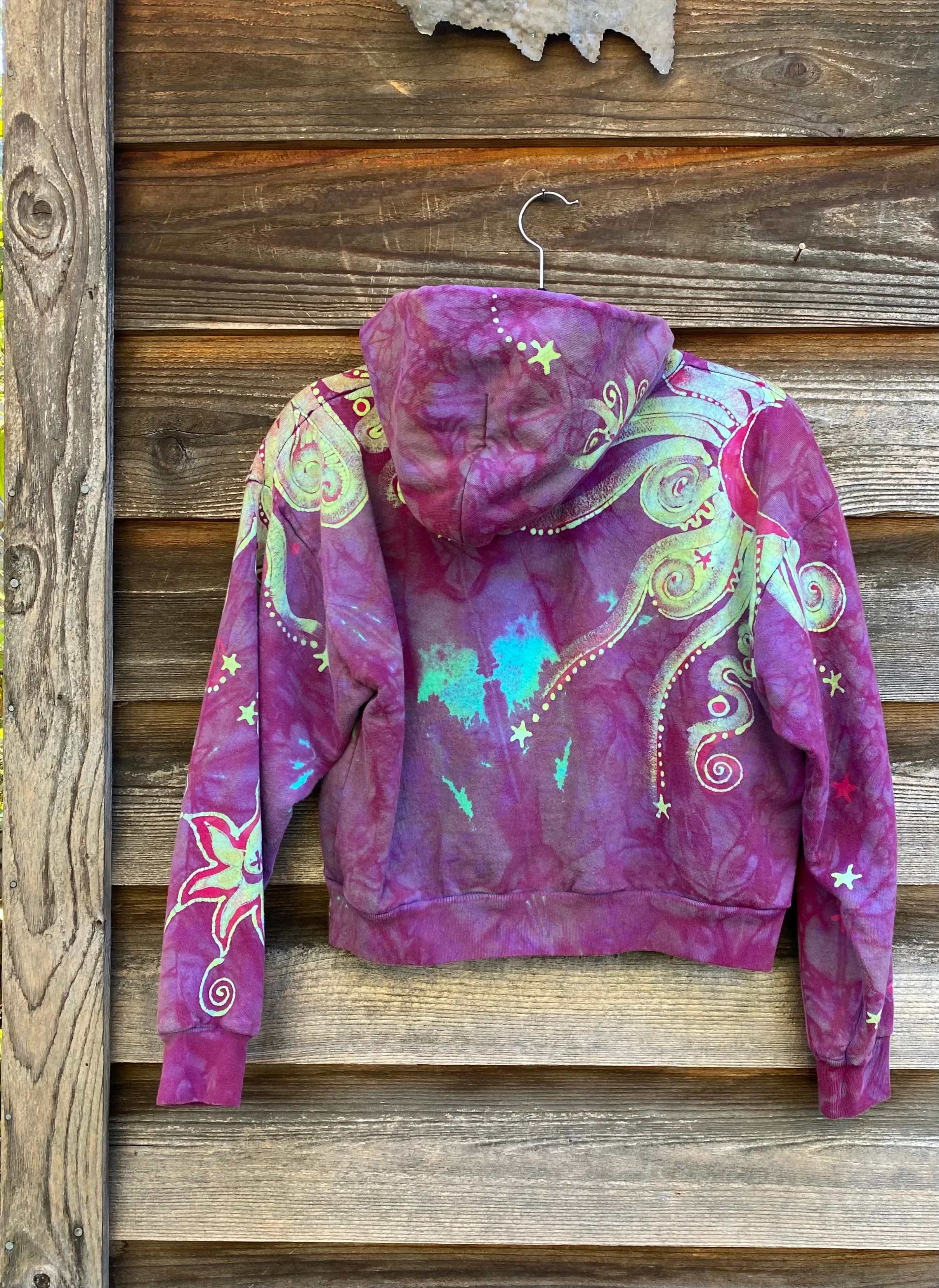 Sunrise Sun Glow Handmade Batik Hoodie - Size S/M