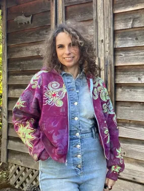 Sunrise Sun Glow Handmade Batik Hoodie - Size S/M