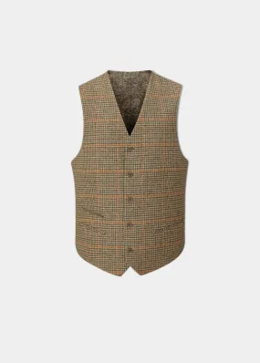 Surrey Men's Tweed Lined Country Waistcoat In Sycamore - Regular Fit