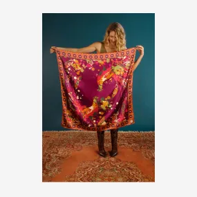 SWIRLING PHEASANT DESIGN SCARF