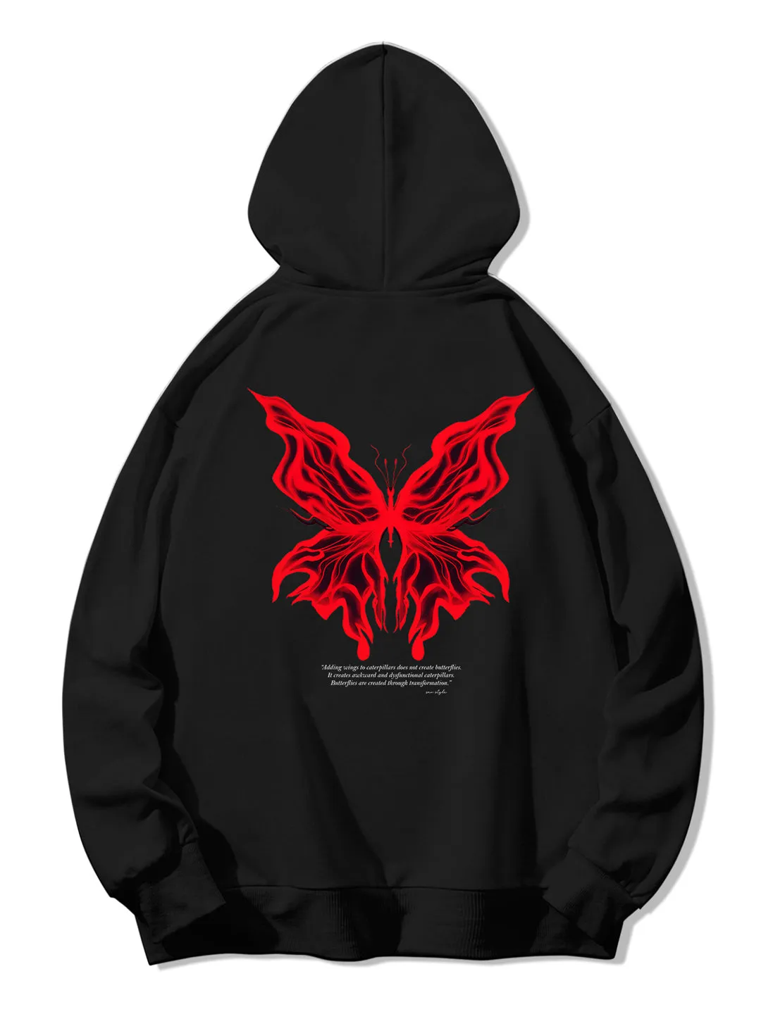 SXV  'Awkward butterflie’ Printed Cool Aesthetic Sweatshirt Hoodie