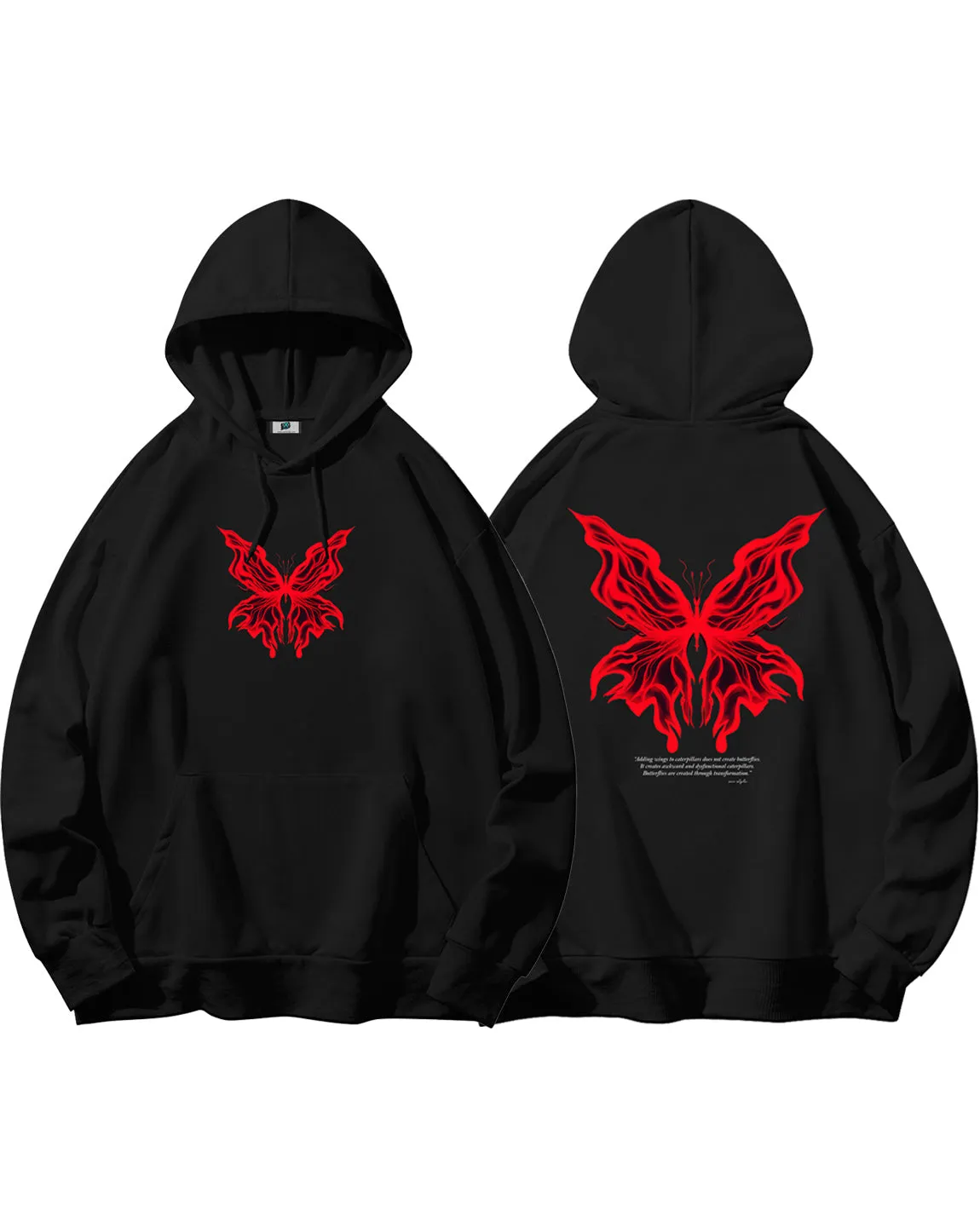 SXV  'Awkward butterflie’ Printed Cool Aesthetic Sweatshirt Hoodie