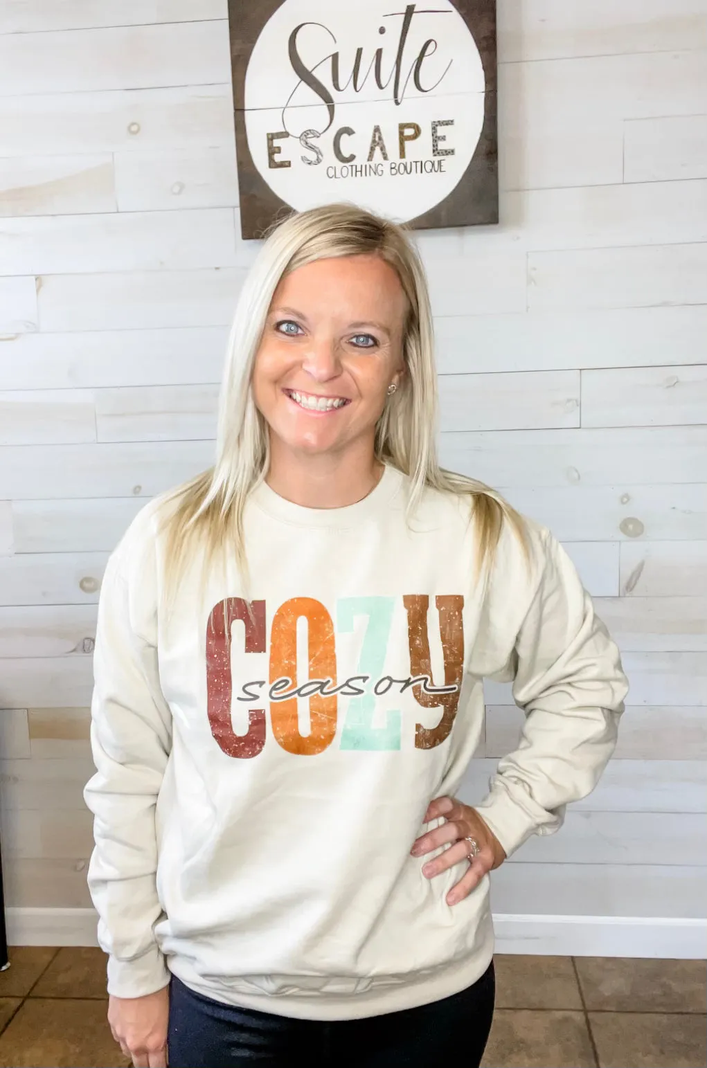 Tan Cozy Season Sweatshirt