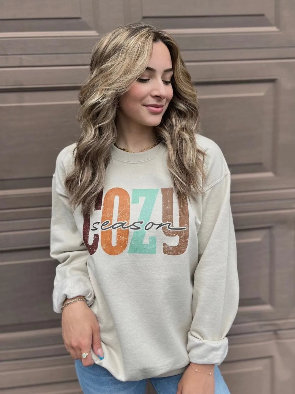 Tan Cozy Season Sweatshirt