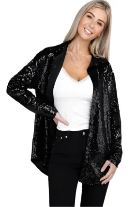 TEEK - Sequin Collared Button Up Shirt