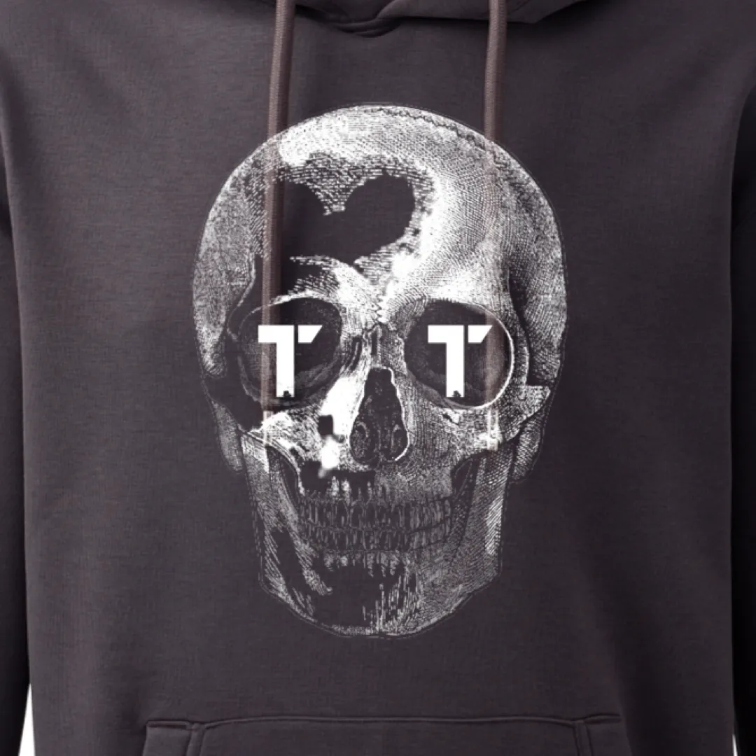 Tenacious 'Sillouette Skull' Charcoal Hoody