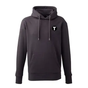 Tenacious 'T' Logo Embroidered Charcoal Hoody