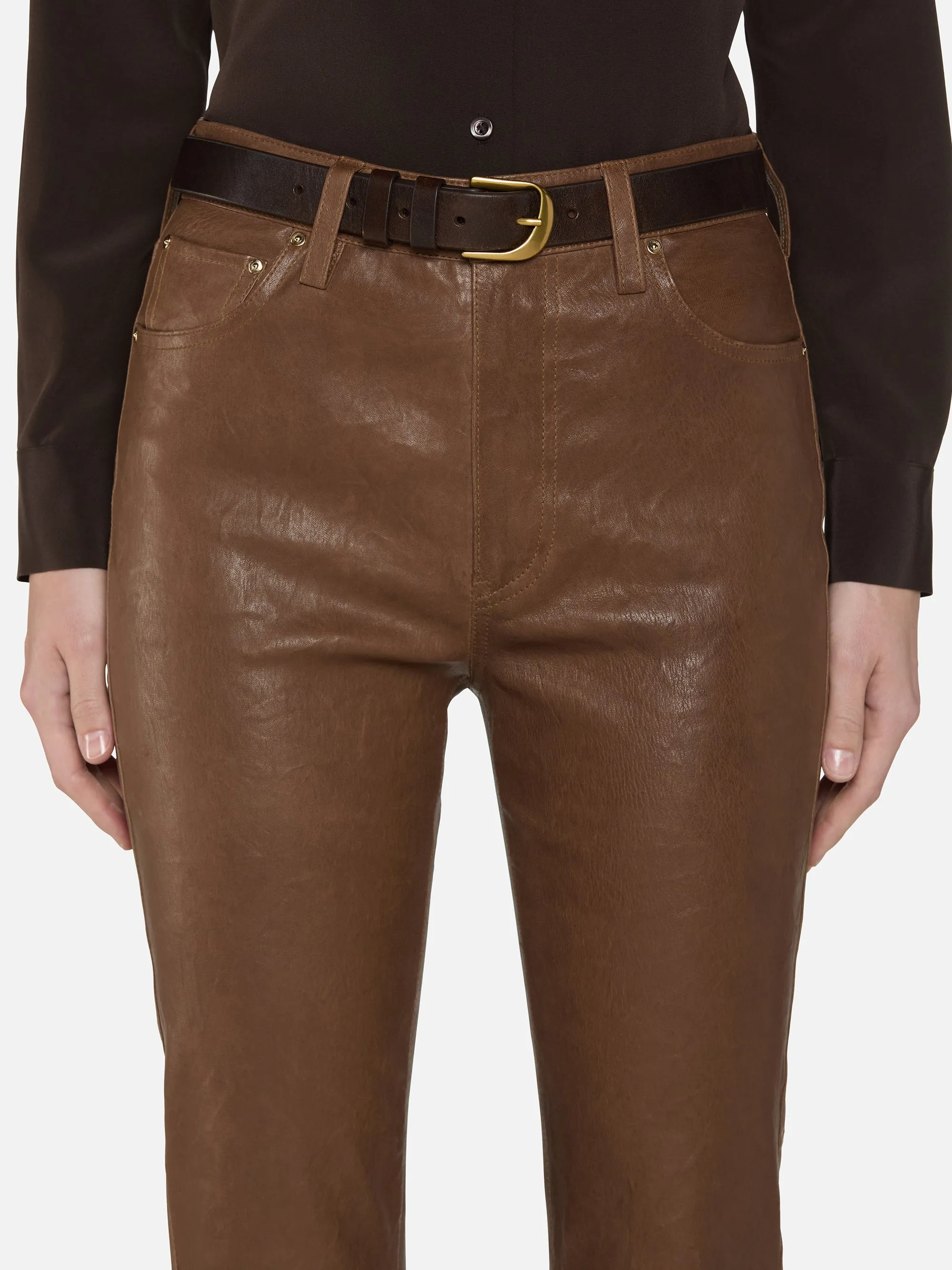The Leather Reboot Crop -- Cedar