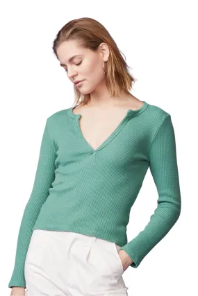 Thermal Henley  Kale Green