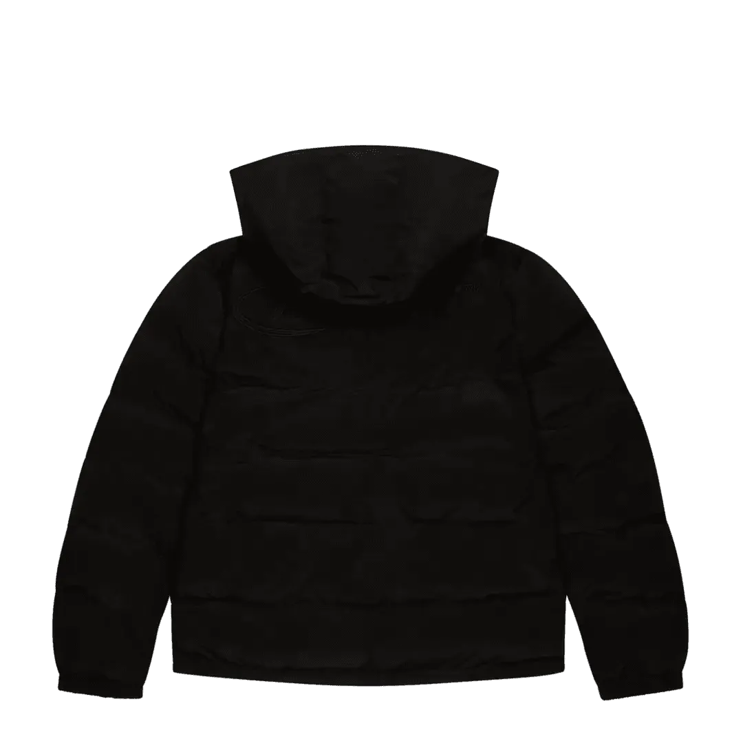 TRAPSTAR HYPERDRIVE DETACHABLE HOODED PUFFER JACKET - TRIPLE BLACK