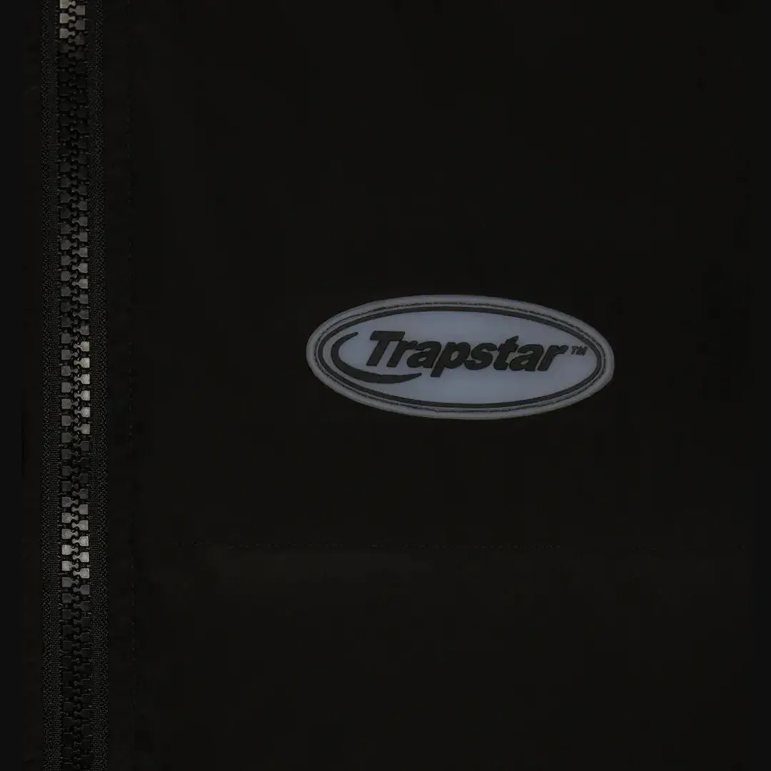 TRAPSTAR HYPERDRIVE DETACHABLE HOODED PUFFER JACKET - TRIPLE BLACK