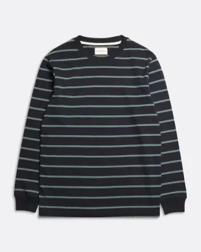 Tres Sripe T-Shirt - Dark Grey / Forest Green