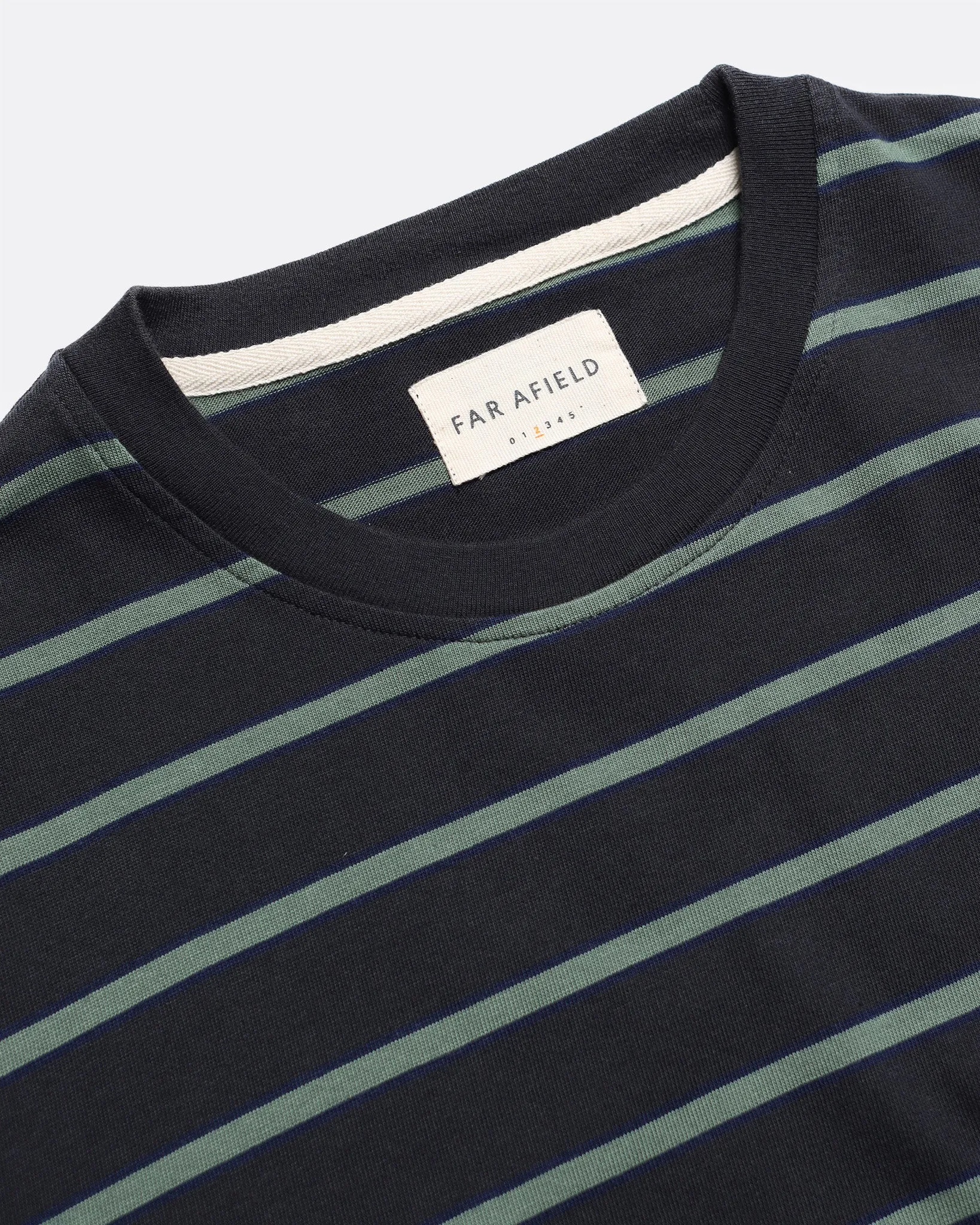 Tres Sripe T-Shirt - Dark Grey / Forest Green