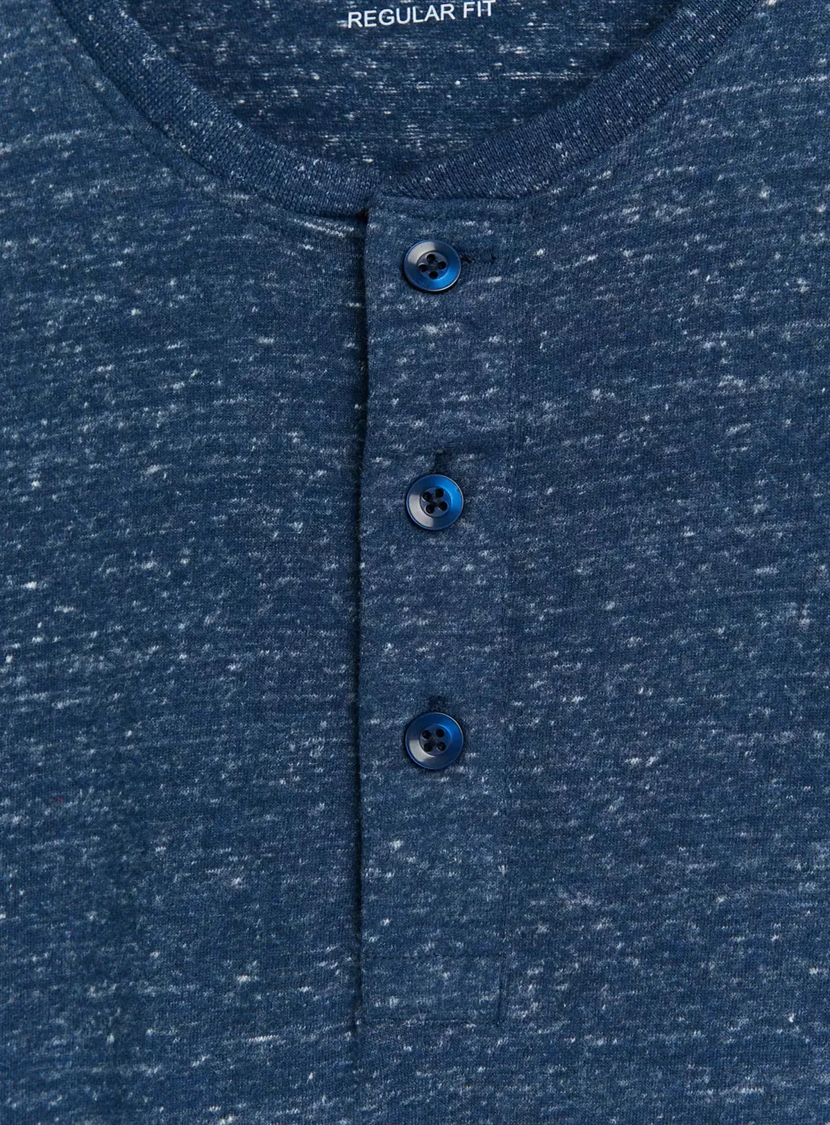 Tu Blue Peached Henley Mens Top