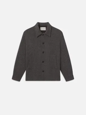 Tweed Shirt Jacket -- Heather Brown