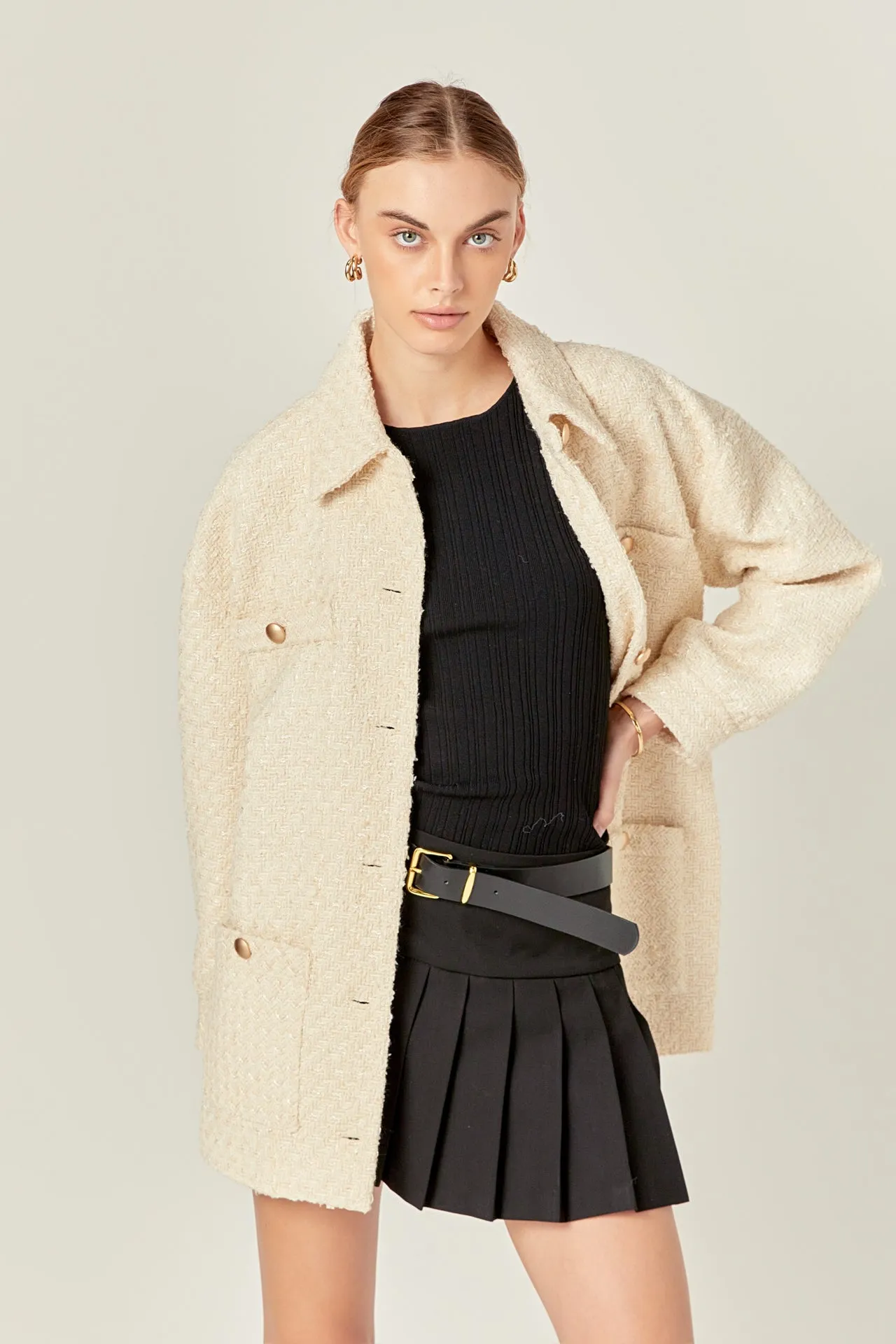 Tweed Shirt Jacket