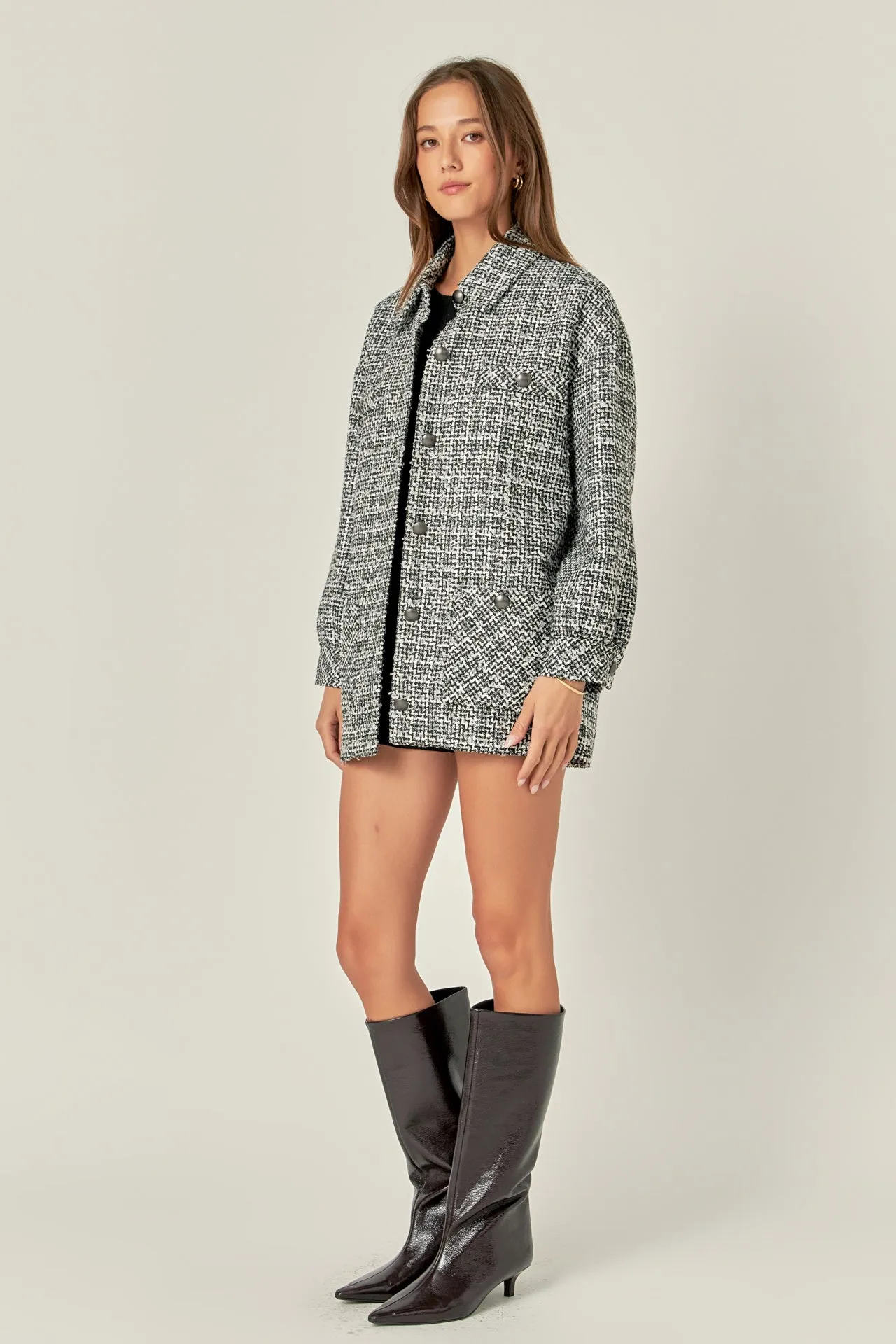 Tweed Shirt Jacket