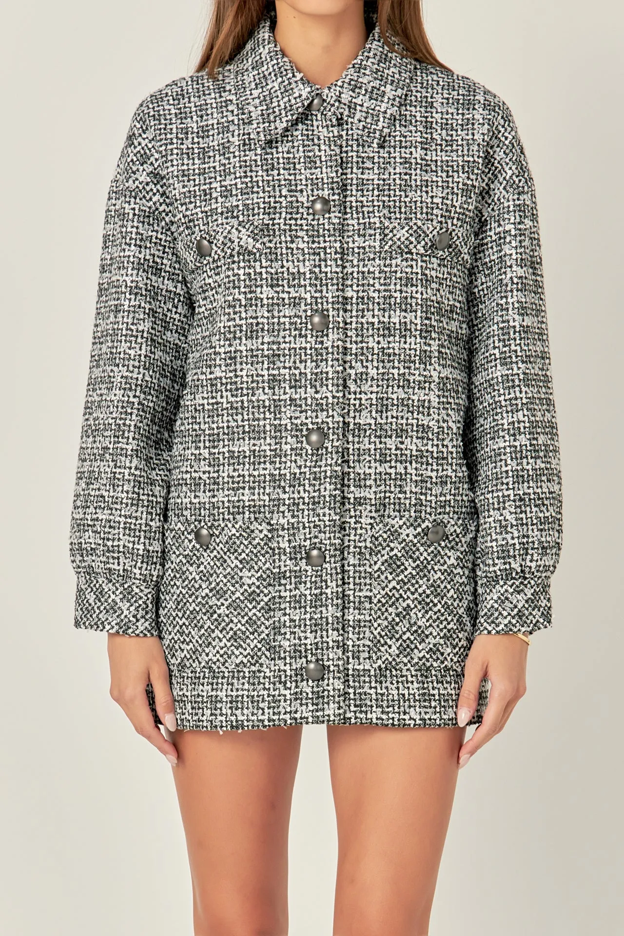 Tweed Shirt Jacket