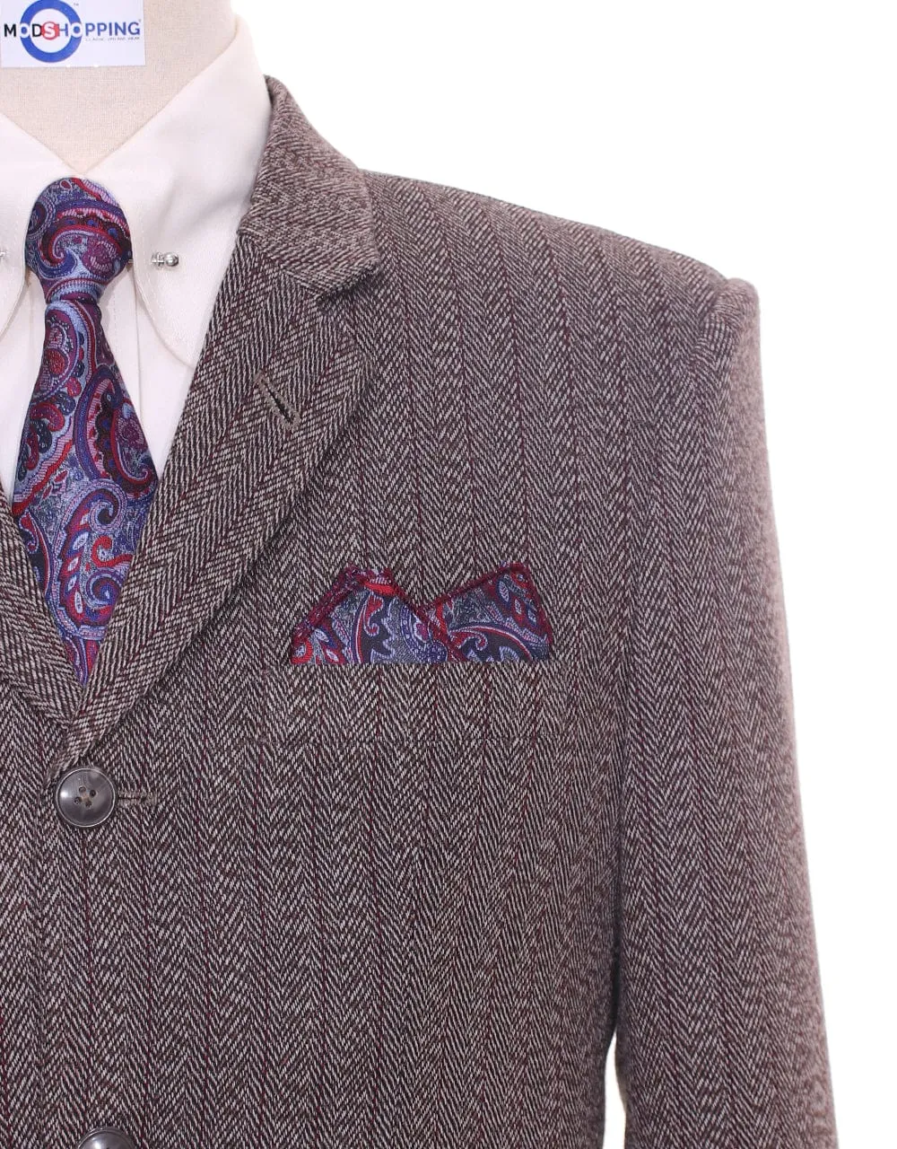 Tweed Suit | Brown Herringbone Tweed Suit