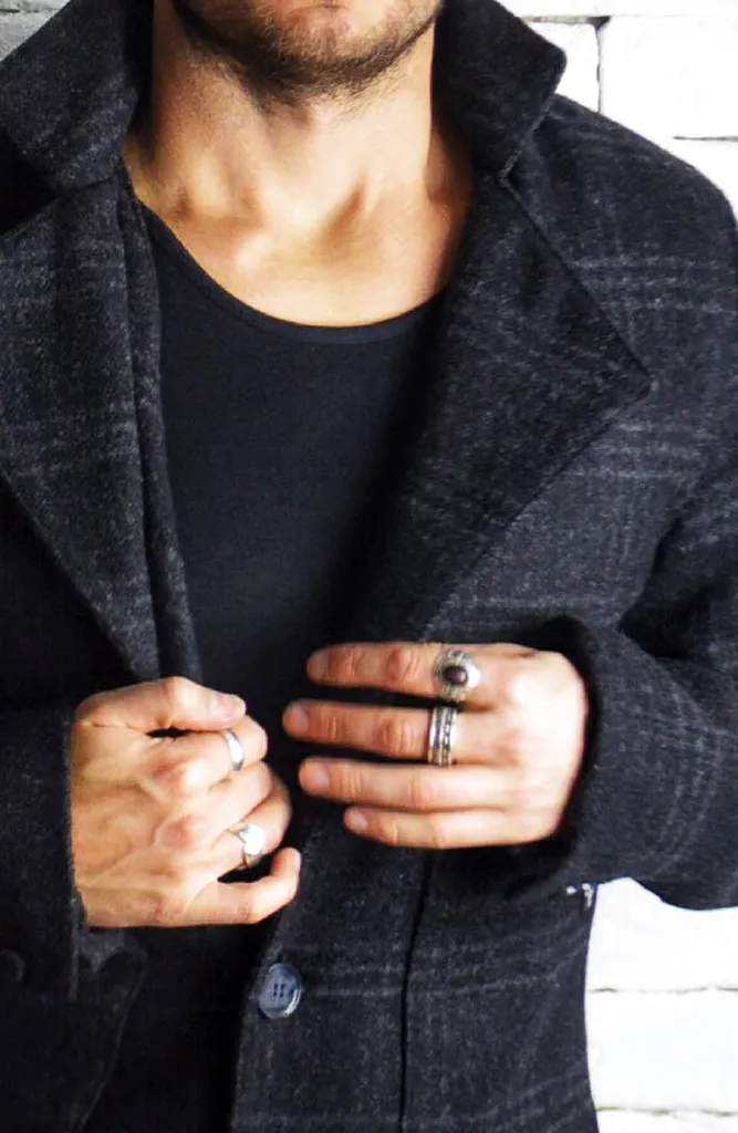 Two Way Blazer - Black/Grey Tweed