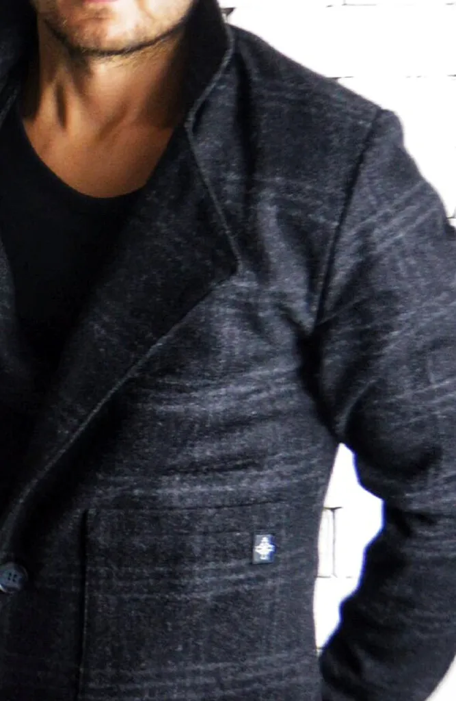 Two Way Blazer - Black/Grey Tweed