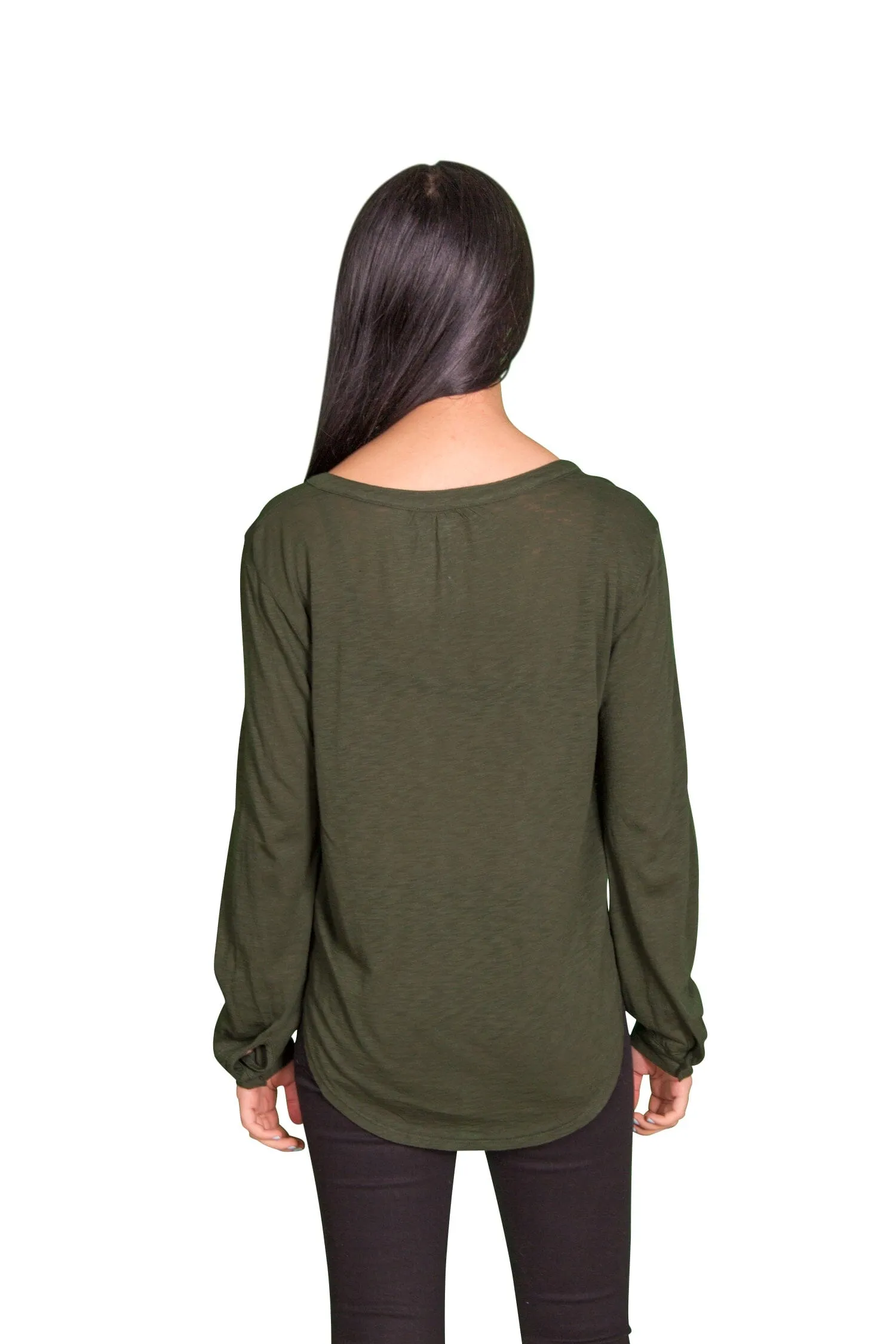 Velvet by Graham & Spencer Chrishelle Luxe Slub Henley Top