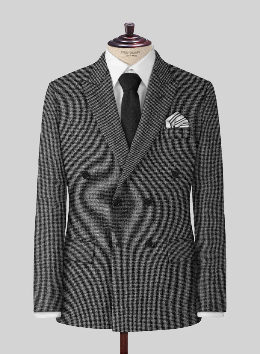 Vintage Gray Macro Weave Tweed Jacket