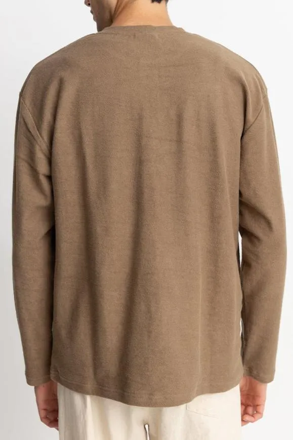 Vintage Terry Long Sleeve Henley