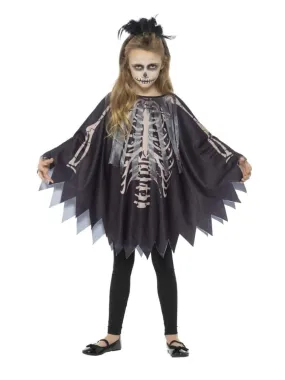 Voodoo Skeleton Poncho Kids o/s