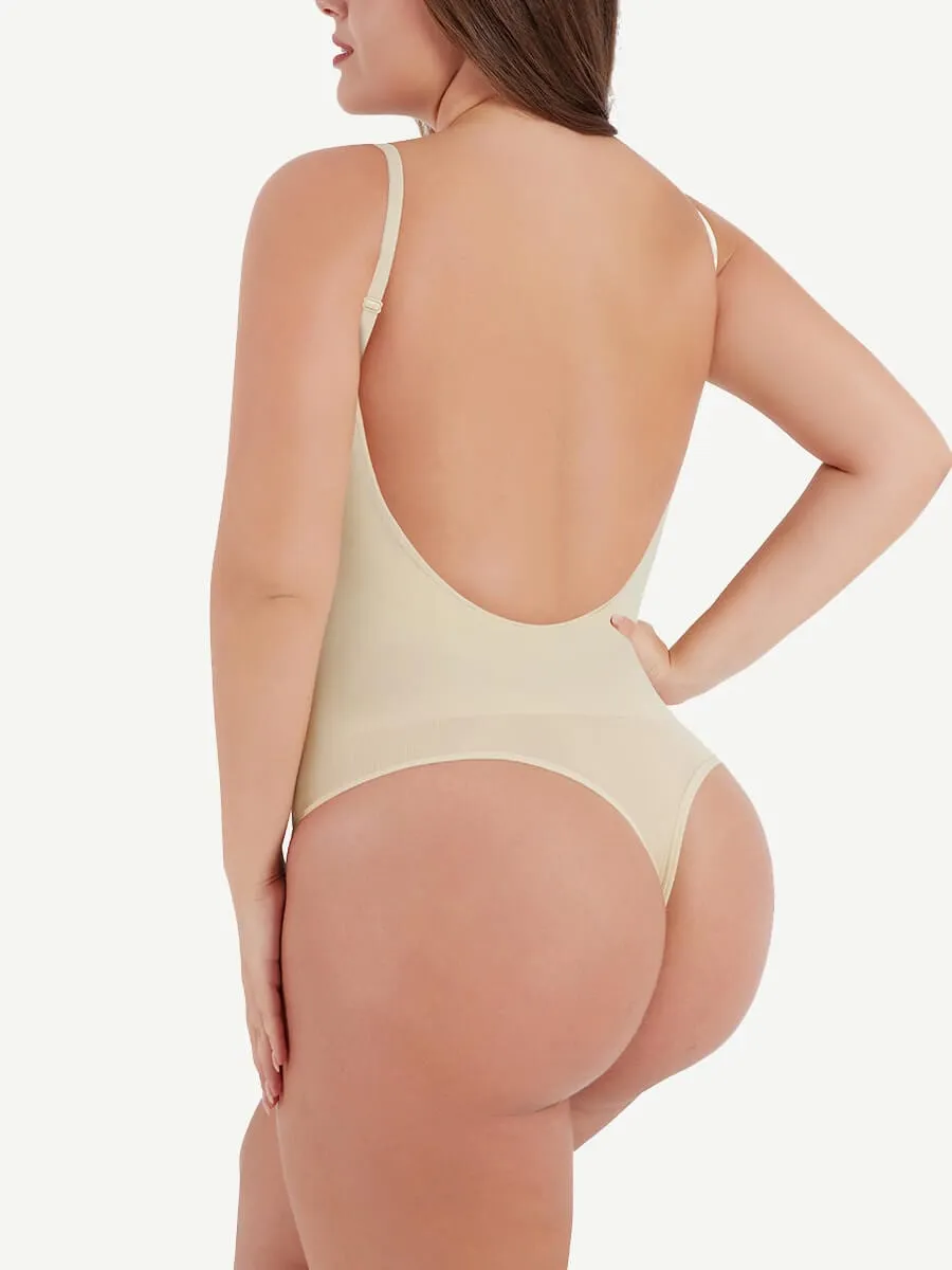 Wholesale Seamless Scultp Cover-Breast Open-Back Thong