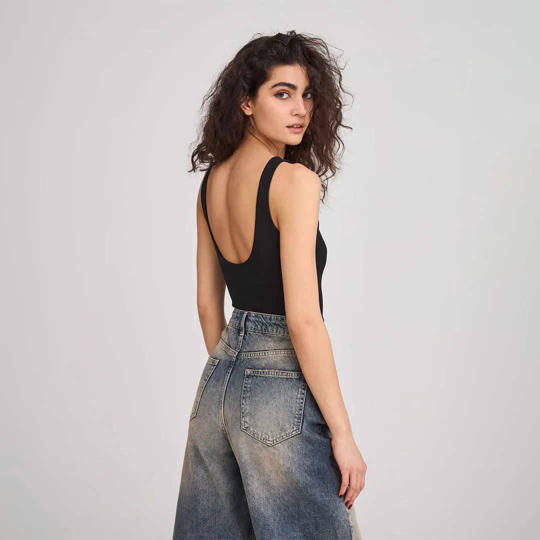 Wide Shoulder Strap Bodysuit