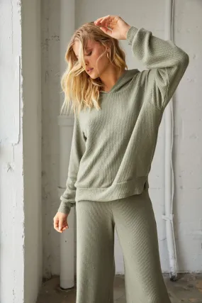 Wild Thyme Cozy Rib Hoodie Sweatshirt