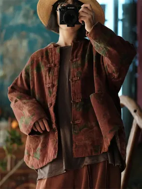 Women Stand Collar Cotton Coat