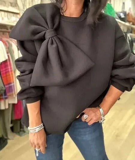 Women's shirt with elegant bow