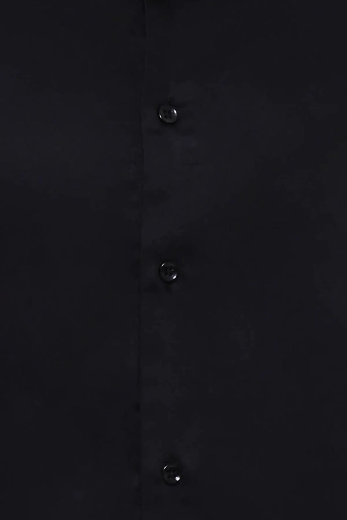 WSS Cotton Satin Slim Fit Black Men Shirt  - Singen