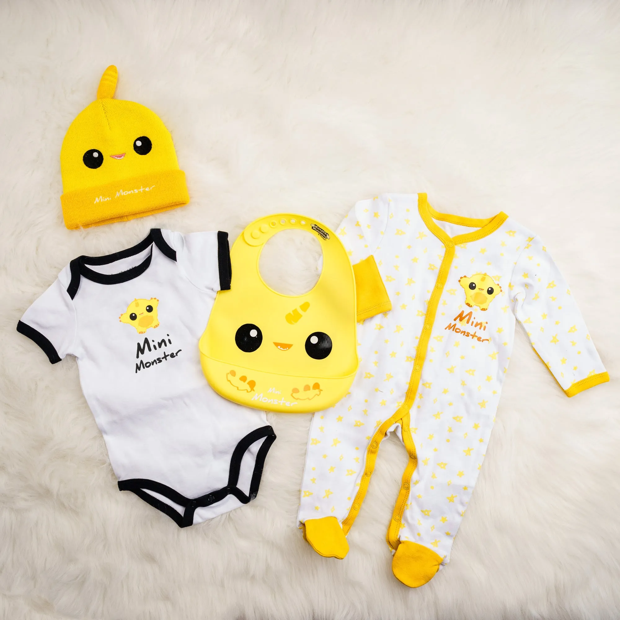 Yellow Mini Monster Bodysuit