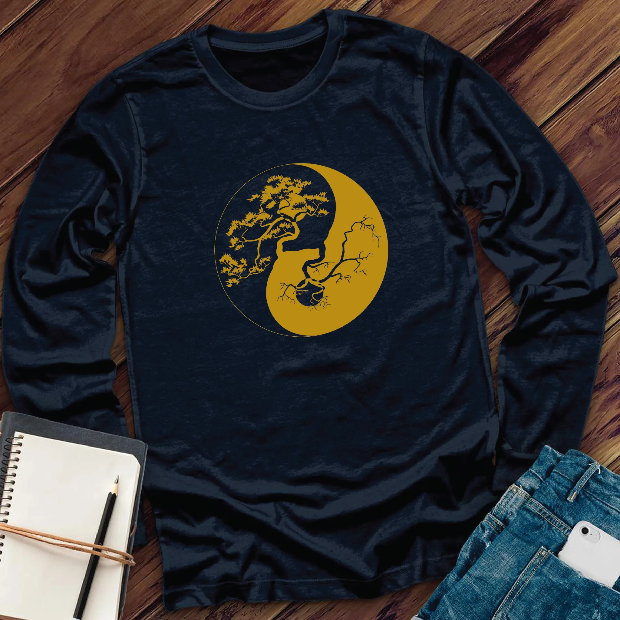 Yin Yang Bonsai Tree Long Sleeve