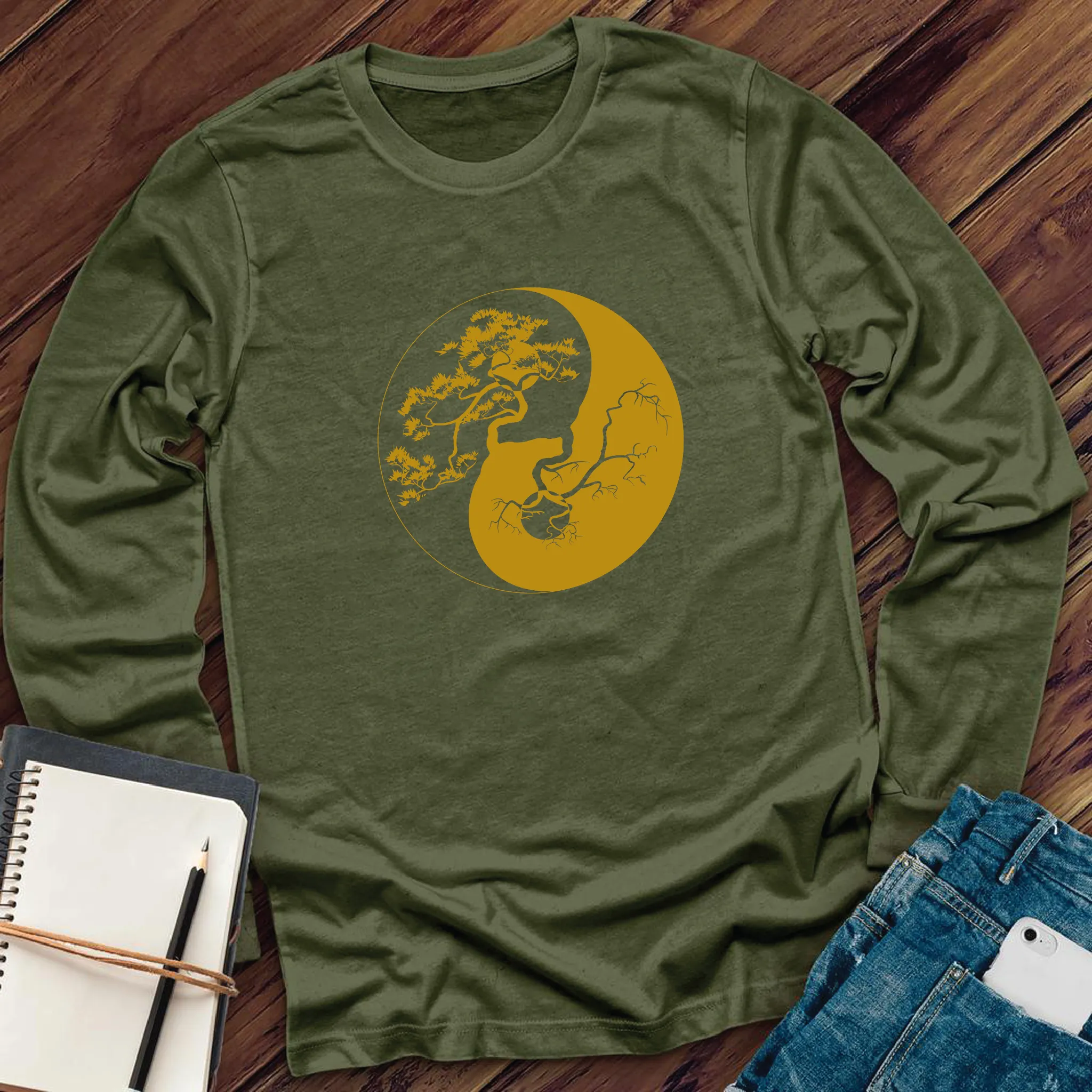 Yin Yang Bonsai Tree Long Sleeve