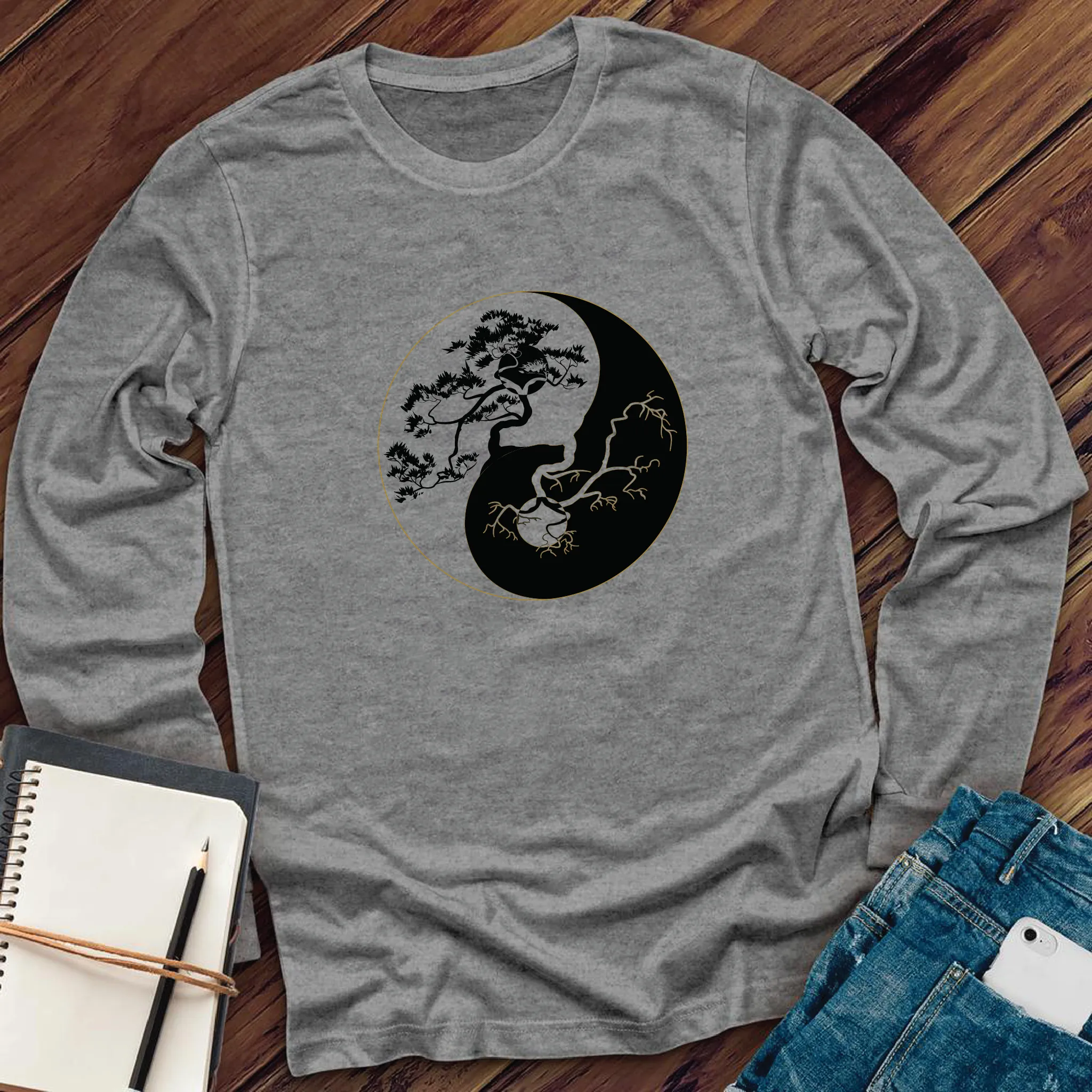 Yin Yang Bonsai Tree Long Sleeve