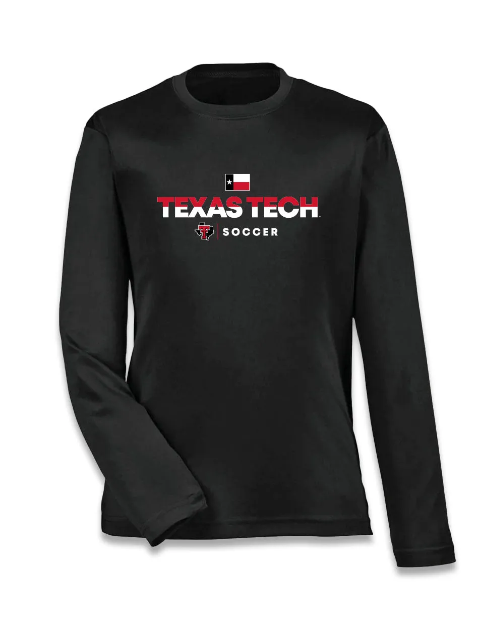 YOUTH Texas Tech Soccer "Locked Up" Athletic Long Sleeve T-Shirt